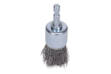 76201 - Century Drill & Tool 76201 Coarse Crimped Wire End Brush, 1" – Removes Rust, Paint, Weld Spatter, Ideal for Recessed Areas, Pipes, and Spot Cleaning