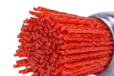 77201 - Century Drill & Tool 77201 1" Coarse Nylon End Brush, 80 Grit, 1/4" Quick Change Shank, 4,500 RPM - Nylon Bristles for Metal, Wood, Plastic, Masonry