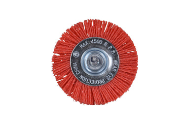 77431 - Century Drill & Tool 77431 3" Coarse Nylon Radial Brush, 80 Grit, 1/4" Quick Change Shank, 4,500 RPM - Nylon Bristles for Metal, Wood, Plastic, Masonry