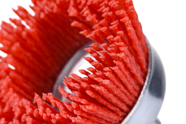 77221 - Century Drill & Tool 77221 2" Coarse Nylon End Brush, 80 Grit, 1/4" Quick Change Shank, 4,500 RPM - Nylon Bristles for Metal, Wood, Plastic, Masonry